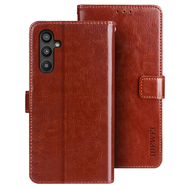 IDEWEI For Samsung Galaxy A34 5G PU Leather Flip Phone Cover Protective Case Stand Feature Crazy Horse Texture Wallet IDEWEI For Samsung Galaxy A34 5G PU Leather Flip Phone Cover Protective Case Stand Feature Crazy Horse Texture Wallet